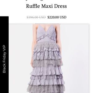 True decadence lilac gray maxi gown